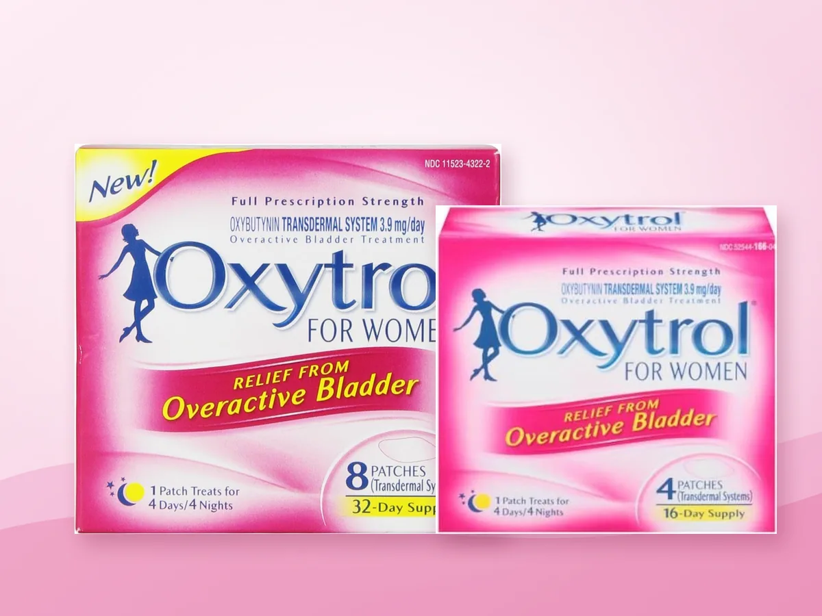 Oxytrol for Women boxes of 8 patches and 4 patches